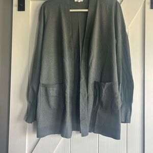 Maurices Gray Open Front Cardigan Sweater